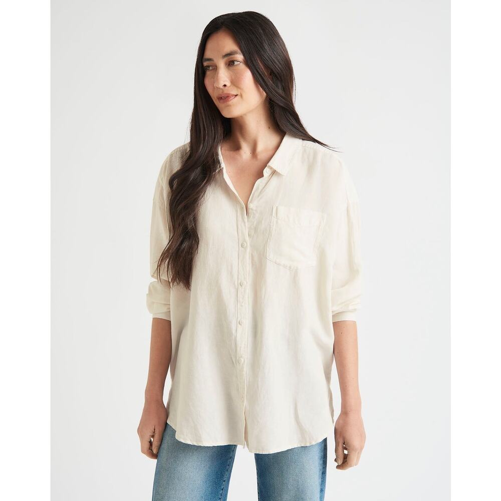 Splendid Bailey Button Down Shirt - M - Moonstone - image 3